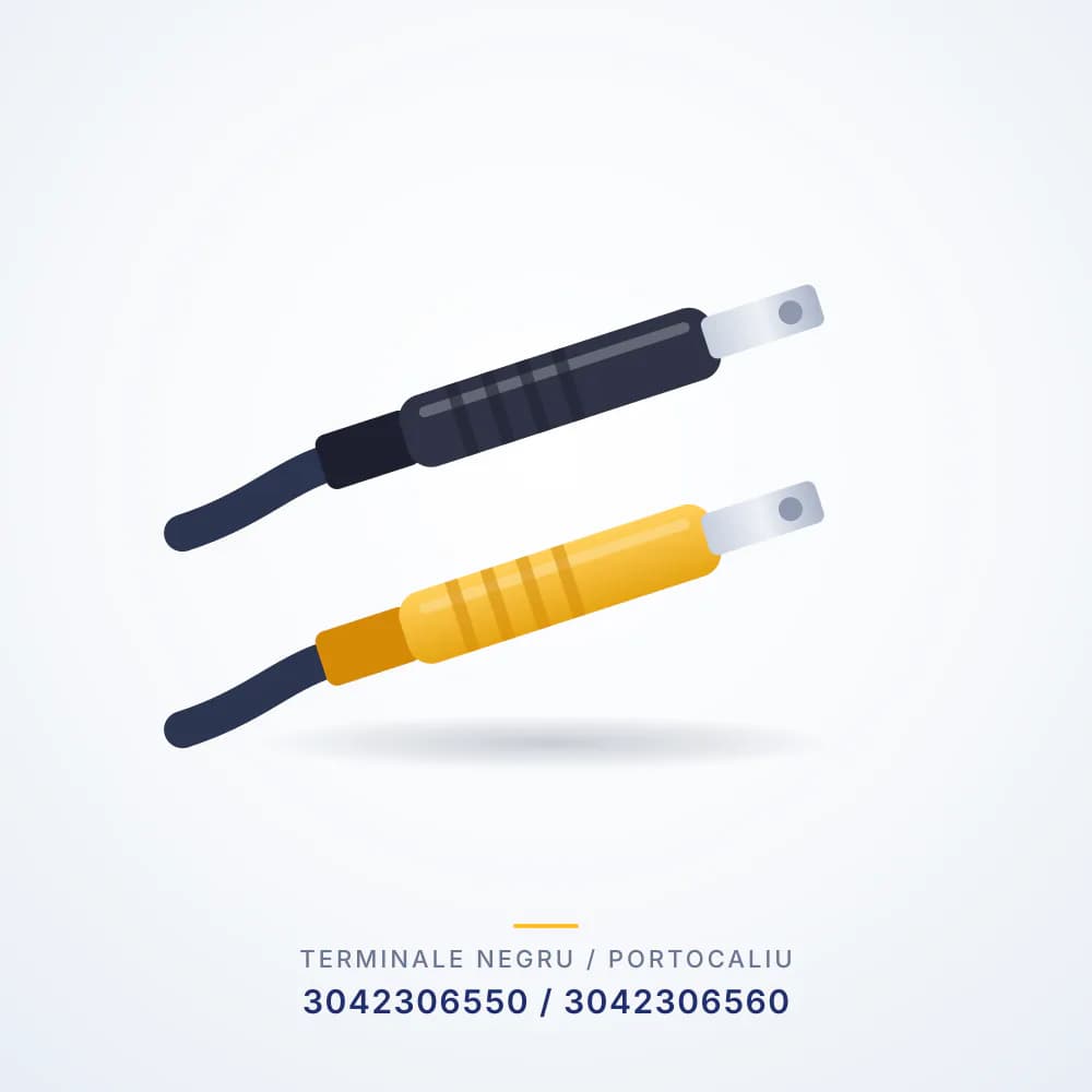 Set terminale baterie LV Livoltek, negru + portocaliu (3042306550 / 3042306560)